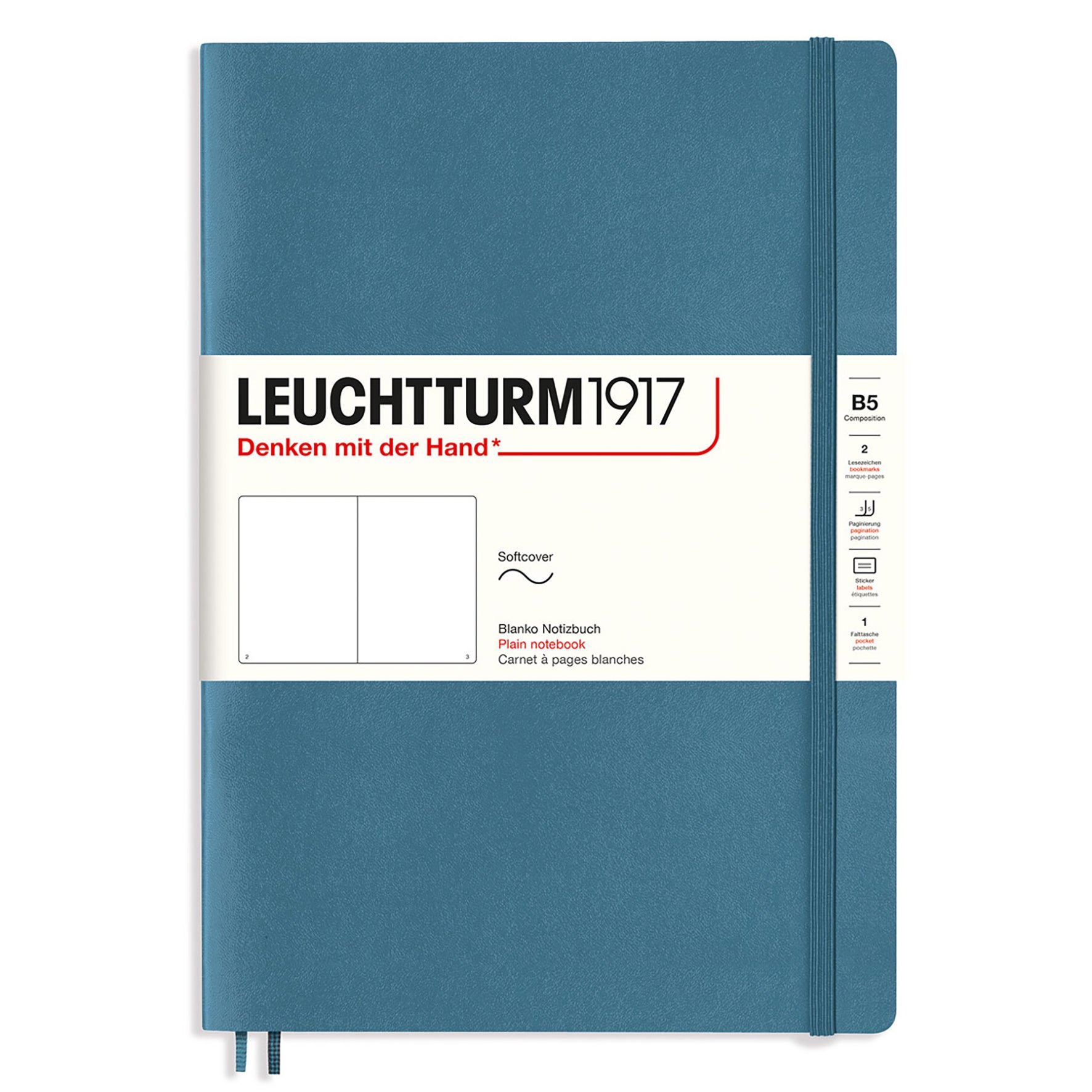 Anteckningsbok B5 soft olinjerad Leuchtturm 1917