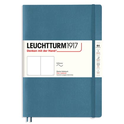 Anteckningsbok B5 soft blank Stone Blue