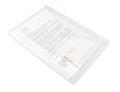 Kuvertmapp Office Depot A4 transparent visitkortsficka