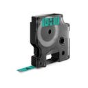Märkband Dymo D1 svart/grön  9 mm