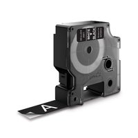 Märkband Dymo D1 vit/svart 19 mm