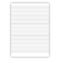 Arbetsblad A4 linjerat 5+5+5+7mm 500/fp
