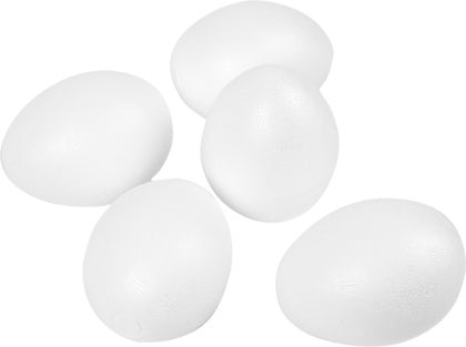 Ägg frigolit 6 cm vit 5 st/fp