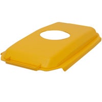 Lock med runt hål till soptunna Patricia 60 liter gul