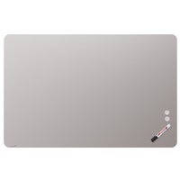 Glastavla matt rundade hörn 100x150 cm warm grey