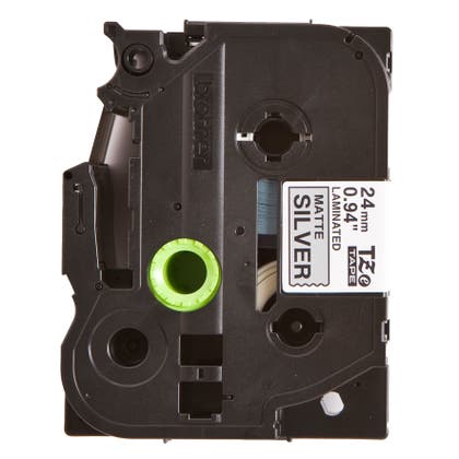 Märkband TZeM951 24 mm svart/matt silvermetallic