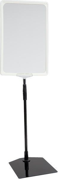 Skyltställ A4 höjd: 30–60 cm vit ram