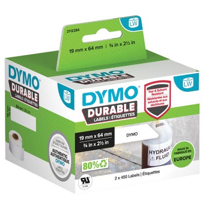 Etikett Dymo Durable 19x64 mm