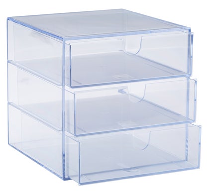 Förvaringsbox Palaset 3-lådor transparent