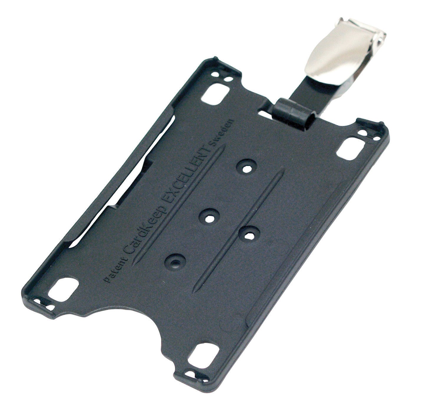 Korthållare med clips svart