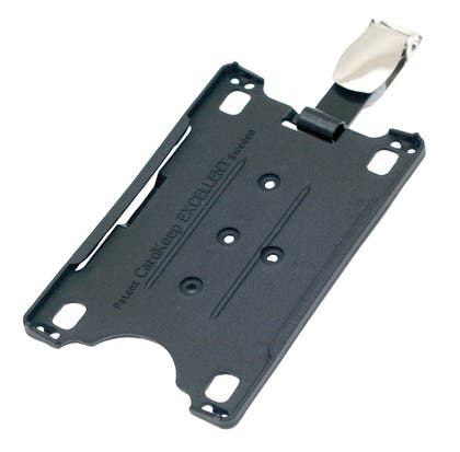 Korthållare med clips svart