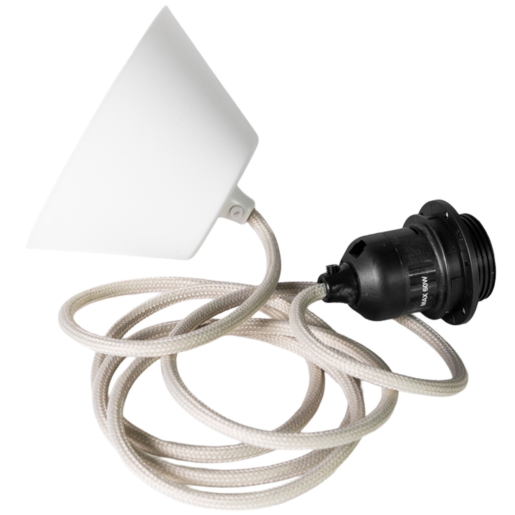 Takupphäng 2 m sand/svart E27