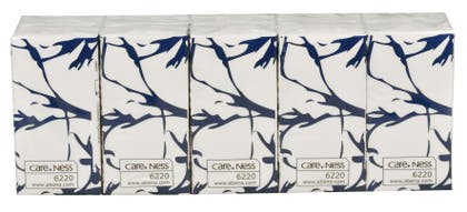 Näsduk 3-lags vit 10 x 10 st/fp