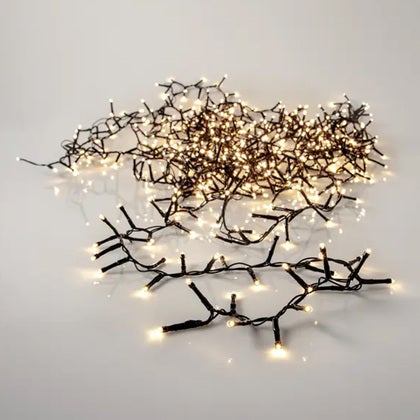 Ljusslinga Shiny svart 16 m varmvit