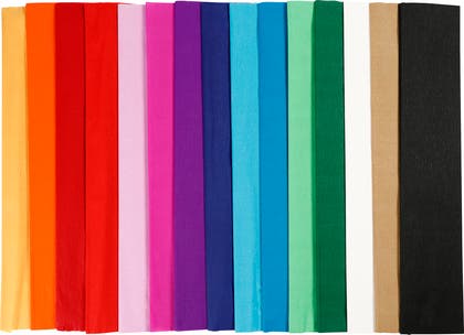 Kräppapper 50cm 2,5m sort.färg 15/fp