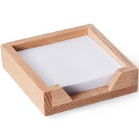 Notisställ 76x76 mm trä