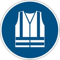 Varseldekal "Använd varselkläder"