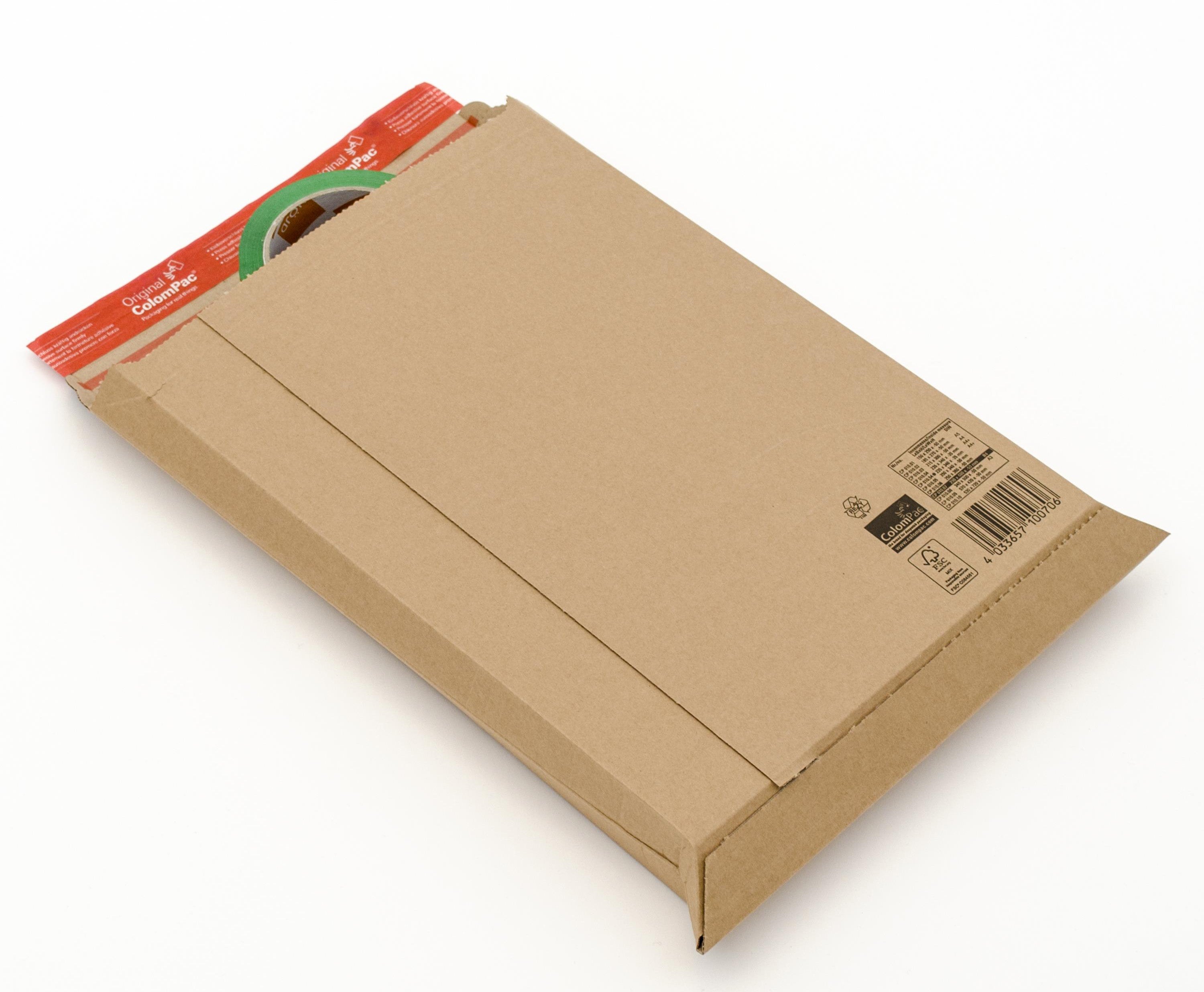 Wellkuvert 290x400x50 mm Brun