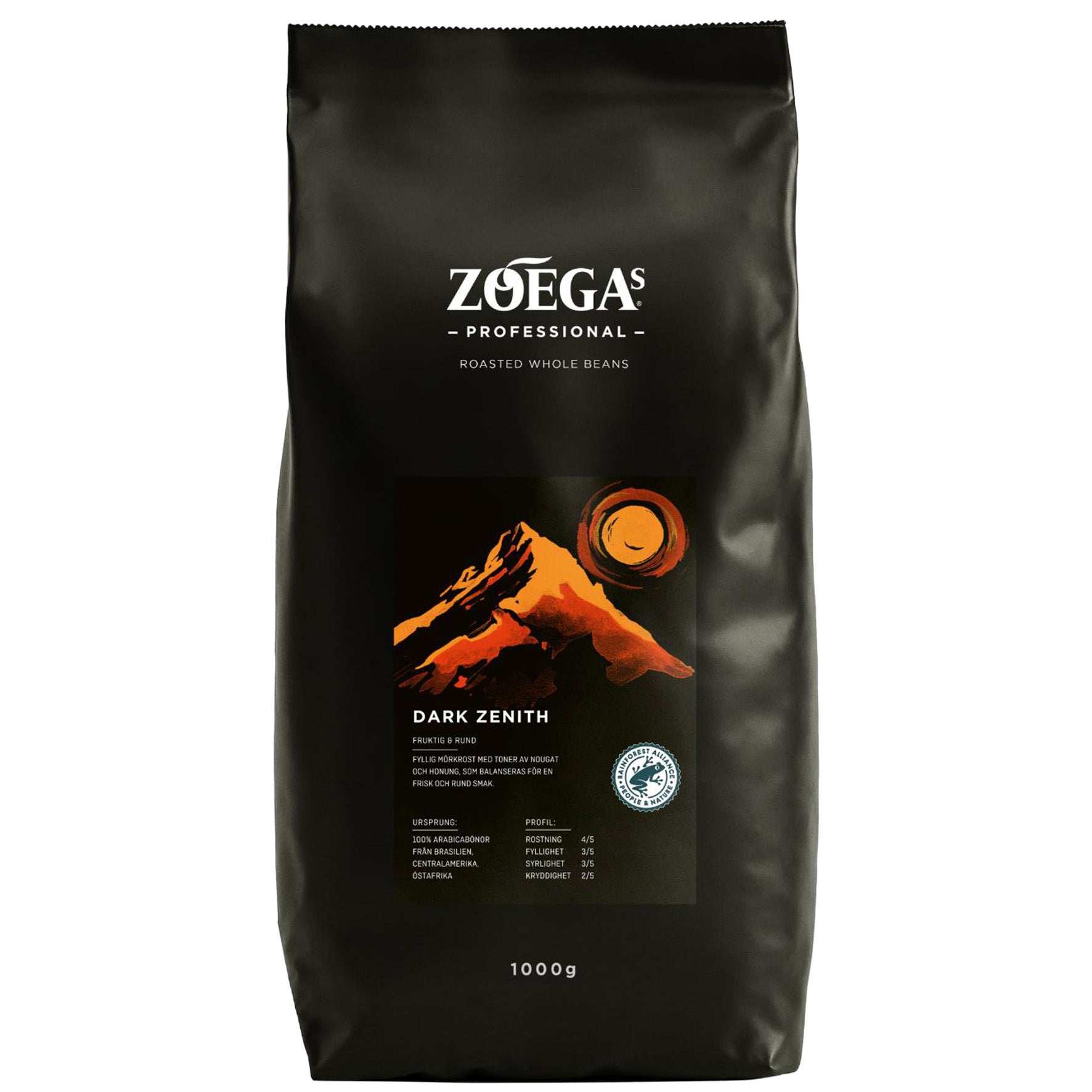 Kaffe Zoégas Dark Zenith hela bönor 1000 g