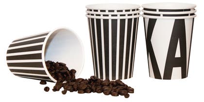 Pappersmuggar Black & White 24 cl 50 st/rör