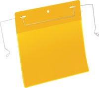 Plastficka A5L trådbygel gul 50 st/fp