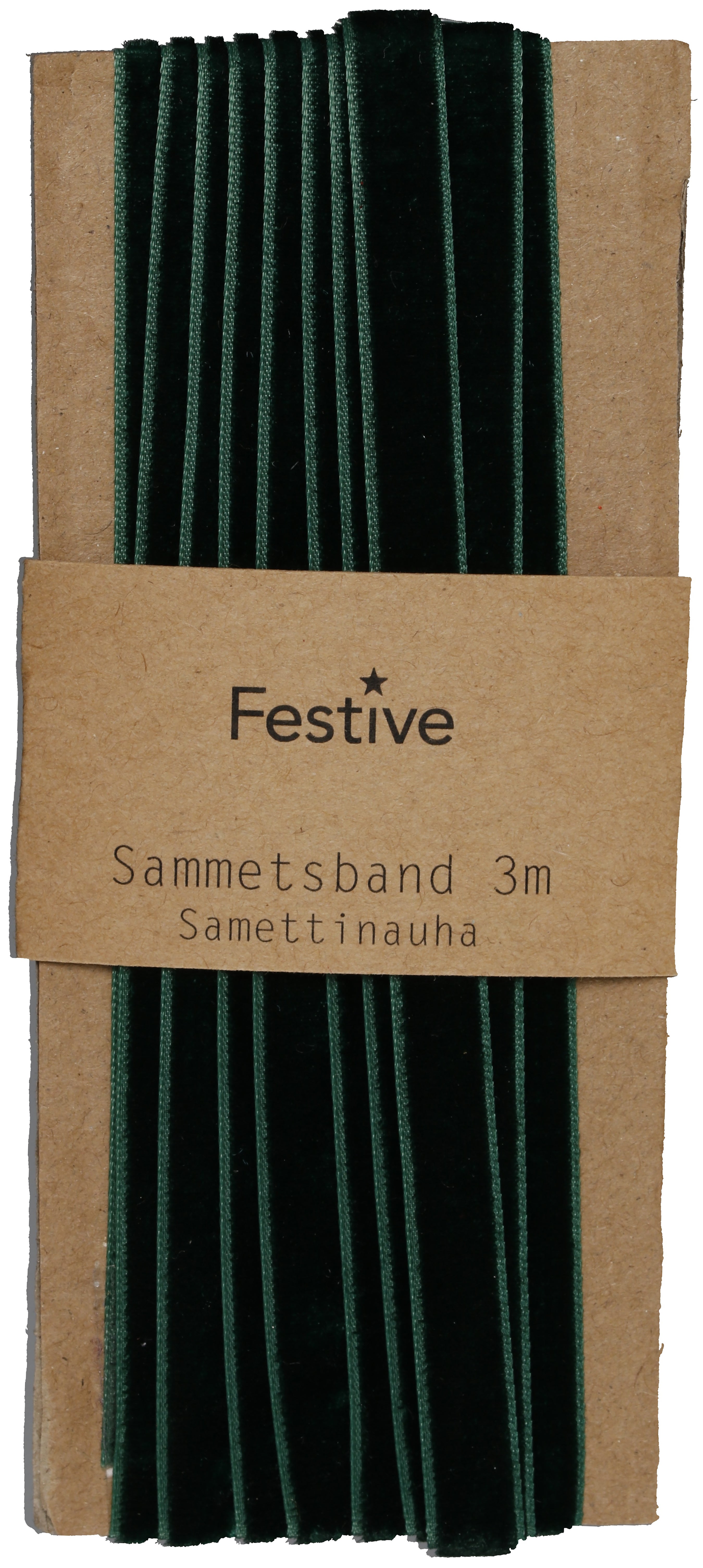 Sammetsband 3m grön