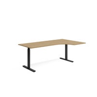 Skrivbord Höger 800 x 2000 mm Ek/Svart