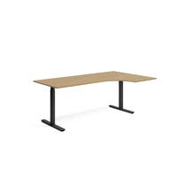 Skrivbord Höger 800 x 2000 mm Ek/Svart