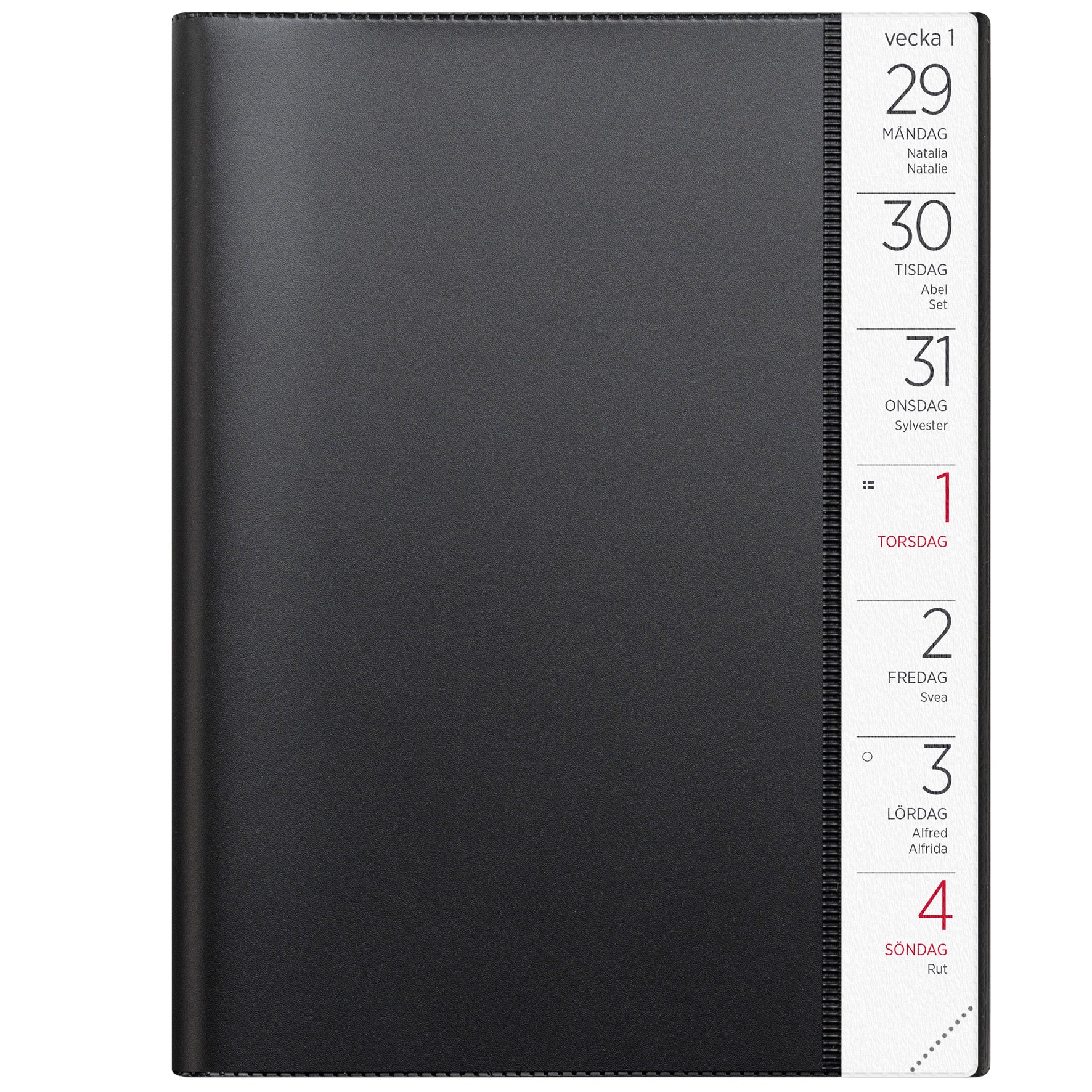 Stor Veckokalender 2026 svart