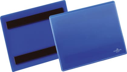 Plastficka A6L magnetisk Blå 50 st/fp