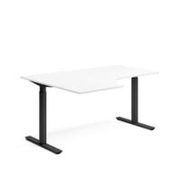 Skrivbord el vänster 80x160 cm Vit/Svart