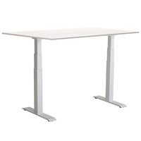 Skrivbord el Easydesk Adapt VI 140x80 cm vit