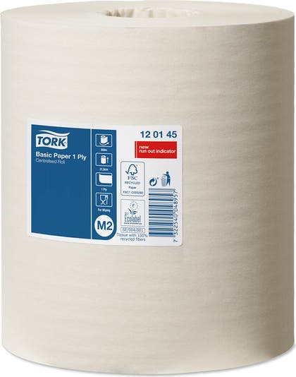 Avtorkningspapper Basic M2 1-lager Tork 300 meter