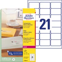 Etikett 63,5x38,1mm transparent 525/fp