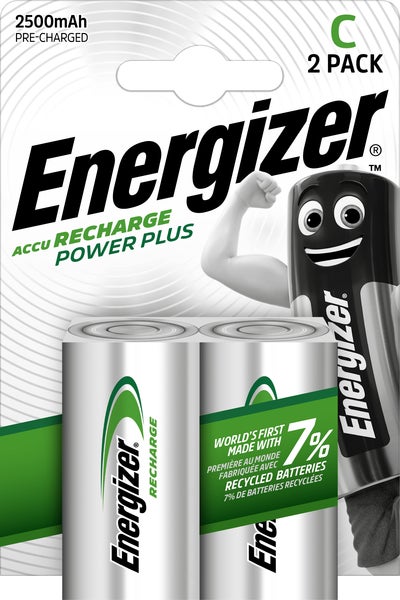Batteri Laddbar Energizer C 2 st/fp