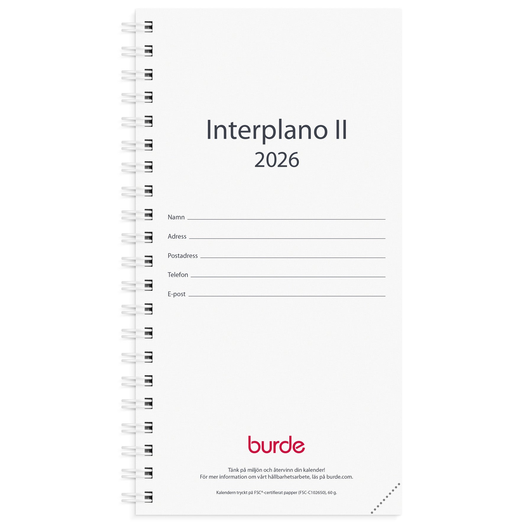 Kalender Interplano II 2026 refill