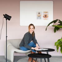 Glastavla matt rundade hörn 90x120 cm warm grey