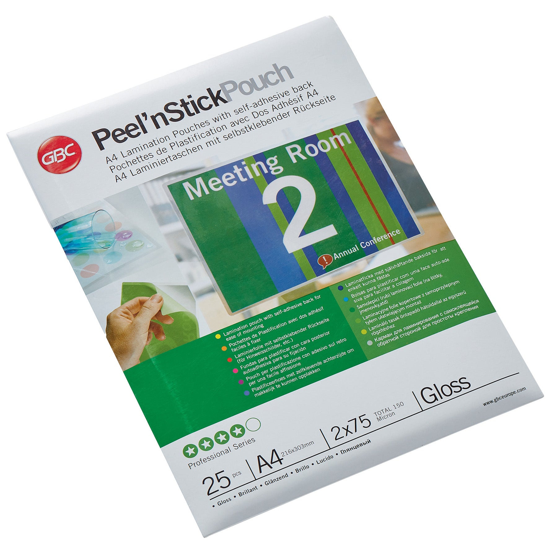 Lamineringsfickor Peel'n Stick A4 Gloss GBC