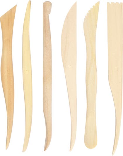 Modelleringspinnar trä 6-pack