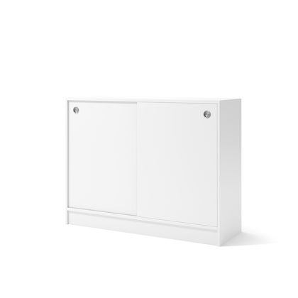Skåp med skjutdörrar inkl lås H=925 mm Vit