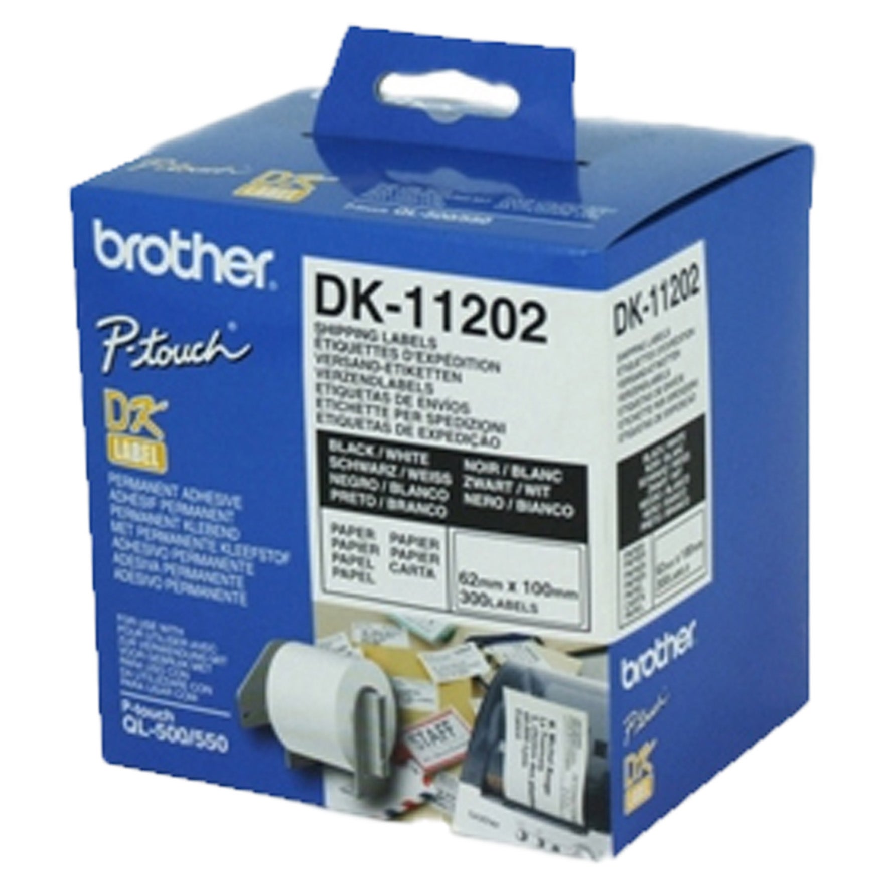 Etikett DK11202 100x62 mm 300 st/rl