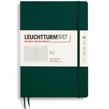 Anteckningsbok B5 soft linjerad Forest green