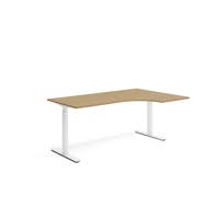 Skrivbord Höger 800 x 1800 mm Ek/Vit