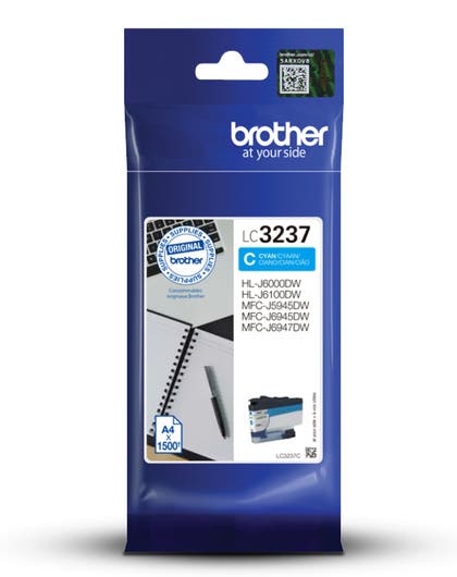 Bläck Brother LC3237C cyan 1500 sidor