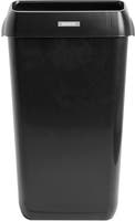 Papperskorg Katrin med lock 25 liter svart 2 st/fp
