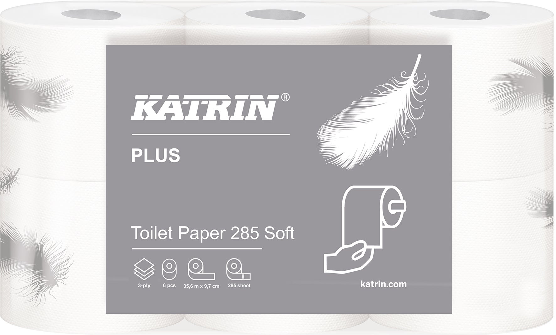 Toalettpapper Katrin Plus Toilet Soft 285 42 st/bal (7 x 6)