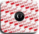 Ekg elektrod red dot 40 x 32 mm m vridbar banankontakt