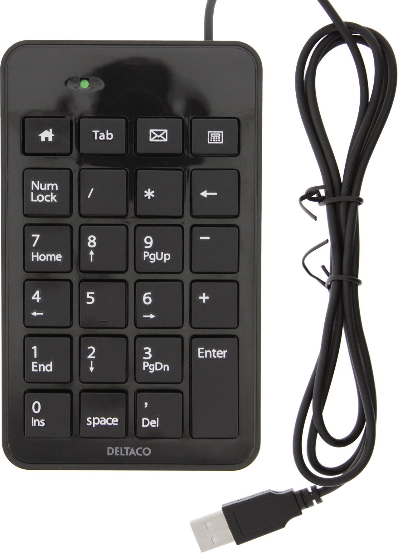 Numeriskt tangentbord trådat Svart Deltaco