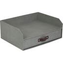 Brevkorg Bigso Walter med låda canvas grå