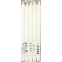 Kronljus 34 cm Stearin vit 10-pack